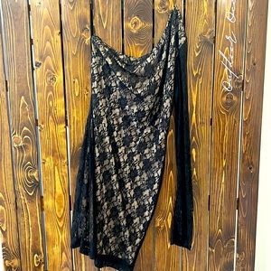 Black lace mini dress!